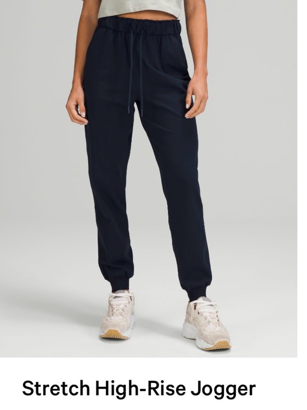 Stretch High-Rise Jogger - Navy